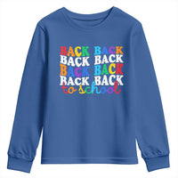 Groovy Back To School Youth Sweatshirt First Day of School Colorful Teacher Student Kids