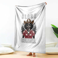 Black Cowgirl Rodeo Throw Blanket African American Western Country Texas - Wonder Print Shop