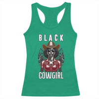 Black Cowgirl Rodeo Racerback Tank Top African American Western Country Texas - Wonder Print Shop