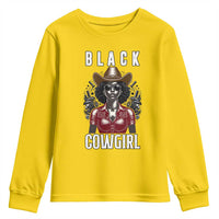 Black Cowgirl Rodeo Youth Sweatshirt African American Western Country Texas - Wonder Print Shop