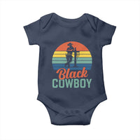 Black Cowboy Sunset Baby Onesie Western Rodeo Cross - Wonder Print Shop