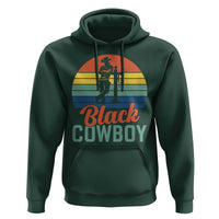 Black Cowboy Sunset Hoodie Western Rodeo Cross - Wonder Print Shop
