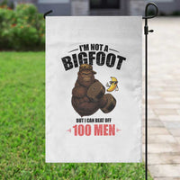 Funny Bigfoot Gym Garden Flag I Am Not A Bigfoot But I Can Beat Off 100 Men - Wonder Print Shop