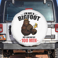 Funny Bigfoot Gym Spare Tire Cover I Am Not A Bigfoot But I Can Beat Off 100 Men - Wonder Print Shop