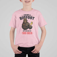 Funny Bigfoot Gym T Shirt For Kid I Am Not A Bigfoot But I Can Beat Off 100 Men - Wonder Print Shop