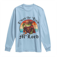 Funny Frog Knight Long Sleeve Shirt T'was The 'Tism M'Lord Medieval Knight - Wonder Print Shop