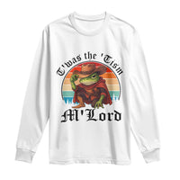 Funny Frog Knight Long Sleeve Shirt T'was The 'Tism M'Lord Medieval Knight - Wonder Print Shop