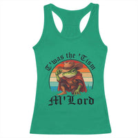 Funny Frog Knight Racerback Tank Top T'was The 'Tism M'Lord Medieval Knight - Wonder Print Shop