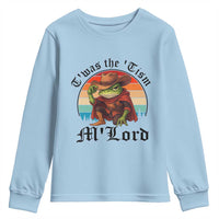 Funny Frog Knight Youth Sweatshirt T'was The 'Tism M'Lord Medieval Knight - Wonder Print Shop