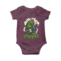 Rippit Stoner Frog Baby Onesie Smoking Weed Pot Marijuana Cannabis 420 - Wonder Print Shop