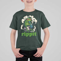 Rippit Stoner Frog T Shirt For Kid Smoking Weed Pot Marijuana Cannabis 420 - Wonder Print Shop