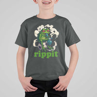 Rippit Stoner Frog T Shirt For Kid Smoking Weed Pot Marijuana Cannabis 420 - Wonder Print Shop