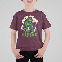 Rippit Stoner Frog T Shirt For Kid Smoking Weed Pot Marijuana Cannabis 420 - Wonder Print Shop