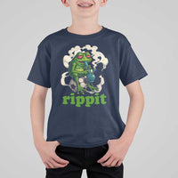 Rippit Stoner Frog T Shirt For Kid Smoking Weed Pot Marijuana Cannabis 420 - Wonder Print Shop