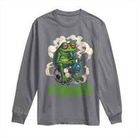 Rippit Stoner Frog Long Sleeve Shirt Smoking Weed Pot Marijuana Cannabis 420 - Wonder Print Shop