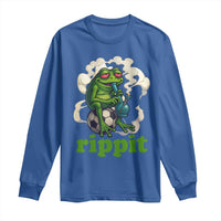 Rippit Stoner Frog Long Sleeve Shirt Smoking Weed Pot Marijuana Cannabis 420 - Wonder Print Shop