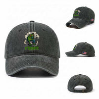 Rippit Stoner Frog Washed Cotton Baseball Cap Smoking Weed Pot Marijuana Cannabis 420