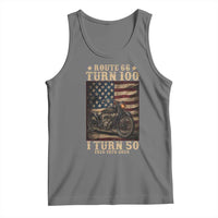 Route Highway 66 Turn 100 I Turn 50 Tank Top Vintage 1976 Road Sign Motorcycle Lover 50th Birthday Gift