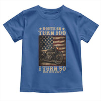 Route Highway 66 Turn 100 I Turn 50 Toddler T Shirt Vintage 1976 Road Sign Motorcycle Lover 50th Birthday Gift