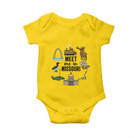 Meet Me in Missouri State Map Souvenir Baby Onesie