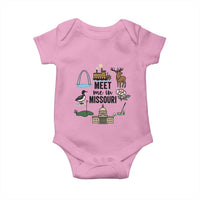 Meet Me in Missouri State Map Souvenir Baby Onesie