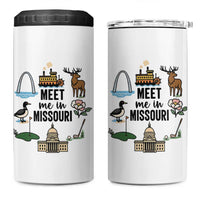 Meet Me in Missouri State Map Souvenir 4 in 1 Can Cooler Tumbler
