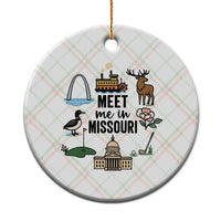 Meet Me in Missouri State Map Souvenir Ceramic Ornament