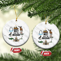 Meet Me in Missouri State Map Souvenir Ceramic Ornament