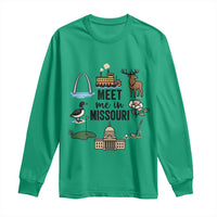 Meet Me in Missouri State Map Souvenir Long Sleeve Shirt