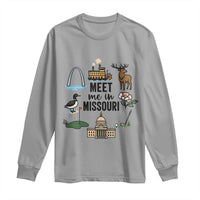 Meet Me in Missouri State Map Souvenir Long Sleeve Shirt