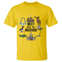 Meet Me in Missouri State Map Souvenir T Shirt
