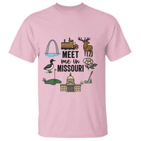 Meet Me in Missouri State Map Souvenir T Shirt
