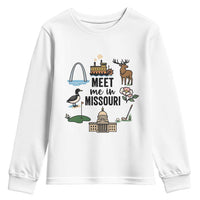 Meet Me in Missouri State Map Souvenir Youth Sweatshirt