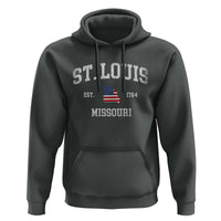 St. Louis Missouri MO Hoodie Vintage American Flag Missouri State