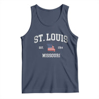St. Louis Missouri MO Tank Top Vintage American Flag Missouri State