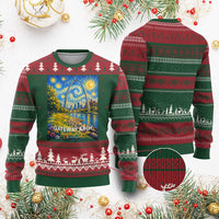 Gateway Arch National Park Van Gogh Style Starry Night Ugly Christmas Sweater St Louis Missouri Travel Souvenir Gift