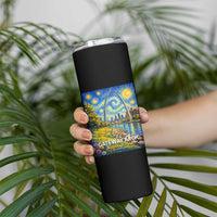 Gateway Arch National Park Van Gogh Style Starry Night Skinny Tumbler St Louis Missouri Travel Souvenir Gift