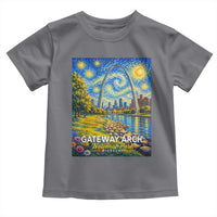Gateway Arch National Park Van Gogh Style Starry Night Toddler T Shirt St Louis Missouri Travel Souvenir Gift