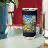 Gateway Arch National Park Van Gogh Style Starry Night Tumbler Cup St Louis Missouri Travel Souvenir Gift