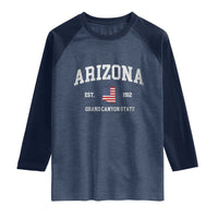 Arizona Grand Canyon State America USA Souvenir Raglan Shirt