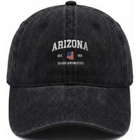 Arizona Grand Canyon State America USA Souvenir Washed Cotton Baseball Cap
