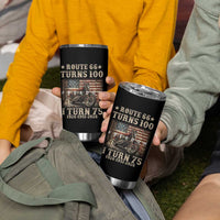 Route Highway 66 Turns 100 I Turn 75 Tumbler Cup Vintage 1951 American Freedom Motorcycle Lover 75th Birthday Gift