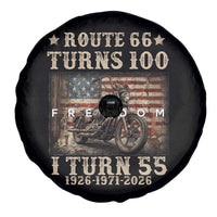 Route Highway 66 Turns 100 I Turn 55 Spare Tire Cover Vintage 1971 American Freedom Motorcycle Lover 55th Birthday Gift