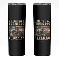 Route Highway 66 Turns 100 I Turn 55 Skinny Tumbler Vintage 1971 American Freedom Motorcycle Lover 55th Birthday Gift