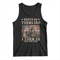Route Highway 66 Turns 100 I Turn 35 Tank Top Vintage 1991 American Freedom Motorcycle Lover 35th Birthday Gift