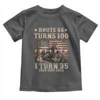 Route Highway 66 Turns 100 I Turn 35 Toddler T Shirt Vintage 1991 American Freedom Motorcycle Lover 35th Birthday Gift