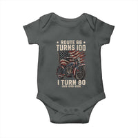 Route Highway 66 Turns 100 I Turn 80 Baby Onesie Vintage 1946 American Classic V-Twin Motorcycle Lover 80th Birthday Gift