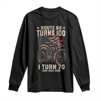 Route Highway 66 Turns 100 I Turn 70 Long Sleeve Shirt Vintage 1956 American Classic V-Twin Motorcycle Lover 70th Birthday Gift