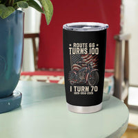 Route Highway 66 Turns 100 I Turn 70 Tumbler Cup Vintage 1956 American Classic V-Twin Motorcycle Lover 70th Birthday Gift