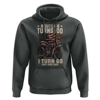 Route Highway 66 Turns 100 I Turn 60 Hoodie Vintage 1966 American Classic V-Twin Motorcycle Lover 60th Birthday Gift